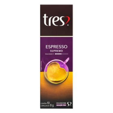 Imagem de Café em Cápsula Tres Espresso Supremo com 10 Cápsulas - 3 Corações, 10