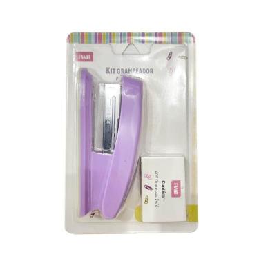 Imagem de Kit Grampeador Médio Com Refil Pastel - FWB, Lilás