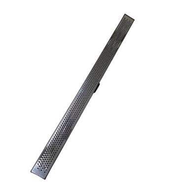 Imagem de Ralo Banheiro Inox Bolinha 5x70 Linear Saída 40mm Col Preto - Ficone &