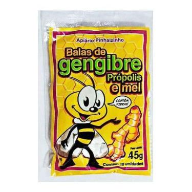 Imagem de Bala de Gengibre com Propolis e Mel 45g Apiario Pinhalzinho