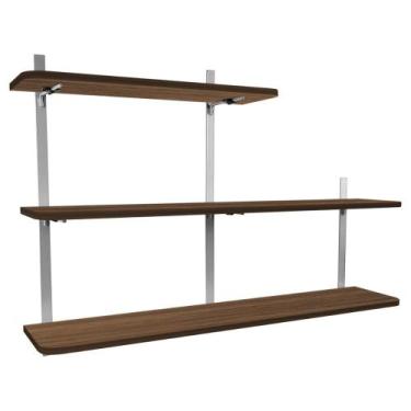 Imagem de Prateleira com 3 Níveis Decoração Sala Escritório Cardiff - Loja da Is