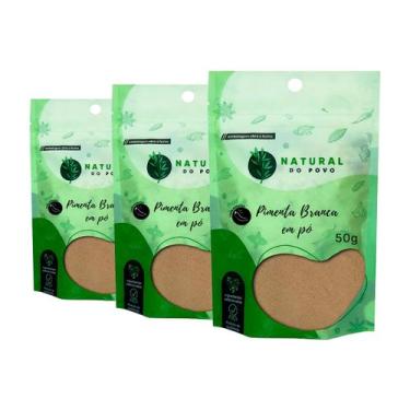 Imagem de Pimenta Branca em Pó 100% Natural Alta Qualidade Pouch Kit 3 50g  - Na