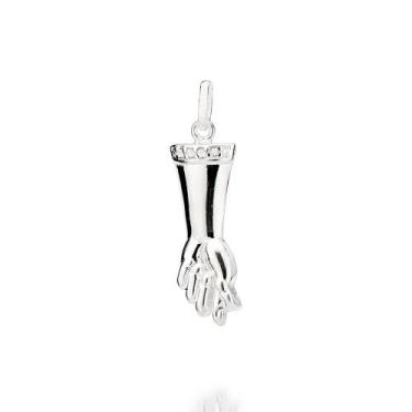 Imagem de Pingente de prata 925 unissex figa zircônias rommanel 840052, Branco, 