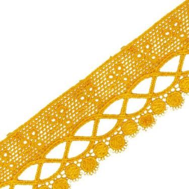 Imagem de Renda De Guipír Chl-581 - Amarelo Ouro - Nº: 110 - Peça Com 13,7 Metro