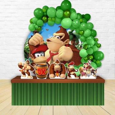 Imagem de kit festa painel redondoDecoração Infantil Donkey Kong-IMPAKTO VISUAL