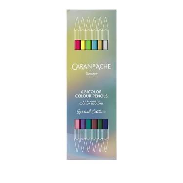 Imagem de Lápis de Cor Prismalo Bicolor Caran D'ache 6 Cores Edição Especial - C