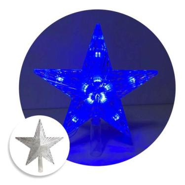 Imagem de Estrela Ponteira Pisca Led Enfeite Topo Árvore De Natal 24cm - TOP NAT