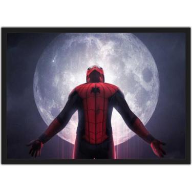 Imagem de Quadro Decorativo Homem Aranha Heróis Geek Decorações Com Moldura G07 