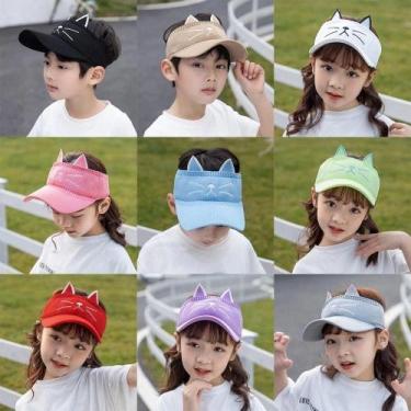 Imagem de Boné De Beisebol Infantil Primavera E Verão Chapéu De Sol Vazio Menino