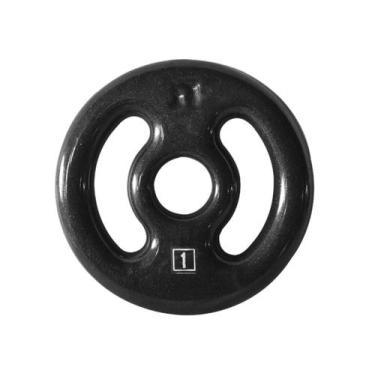 Imagem de Anilha Ferro Fundido Emborrachada Fitness Academia 1,0 Kg - ANILHAS FI