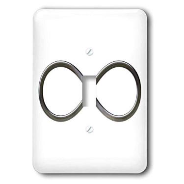 Imagem de 3dRose Lsp_24235_1 Símbolo do infinito em fundo branco Interruptor de interrupção, multicolorido