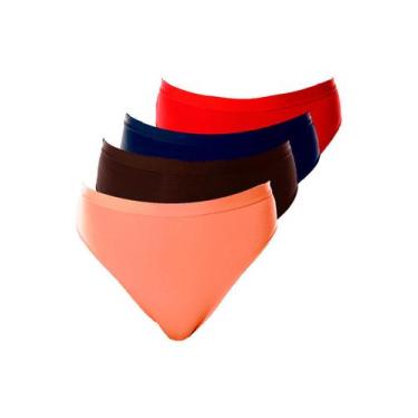 Imagem de Kit com 4 Calcinhas Demillus 26826, Azul marinho, M