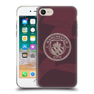 Imagem de Head Case Designs Capa de gel macio oficialmente licenciada pelo Manchester City Man City FC Third 2024/25, compatível com Apple iPhone 7/8/SE 2020 e 2022