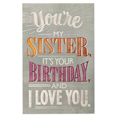 Imagem de American Greetings Cartão de aniversário para irmã (Deal with It)