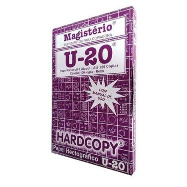 Imagem de Papel Hectográfico Estêncil Roxo Hardcopy Tatoo Magistério U20 100 Uni
