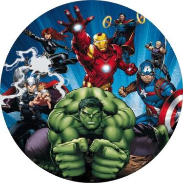 Imagem de Painel sublimado redondo 1,50x1,50 tecido vingadores - mma 