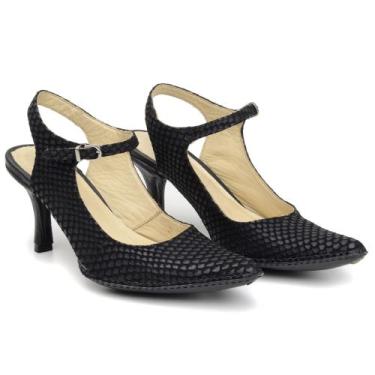 Imagem de Sapato Srcarpin Aberto Croco - Elisabete Guimarães, Preto