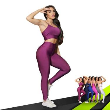 Imagem de CONJUNTO Fitness Feminino TOP ALÇA FINA + Calça LEG BÁSICA Sports Trei