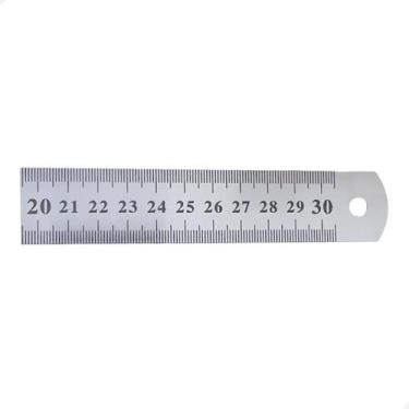 Imagem de Régua Escala De Aço 30cm 300mm Com Certificado Rastreável - Brasfort