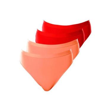 Imagem de Kit com 4 Calcinhas Demillus 26826, Vermelho, G