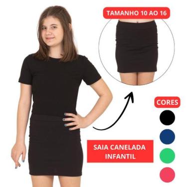 Imagem de Saia Canelada Menina Infantil Juvenil 10 ao 16 34-A - Lavin Basic Kids