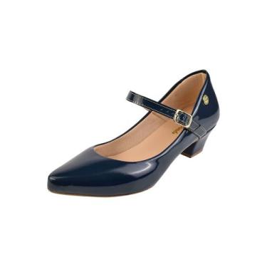 Imagem de Scarpin Boneca Confort Bico Fino Salto Alto Ref:36.003 - Donna Santa, 