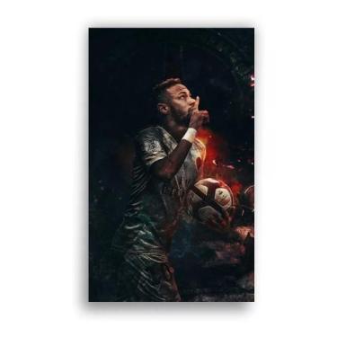 Imagem de Quadro Decorativo Neymar Sala Quarto Futebol 20x30 Mdf - Decore Quadro