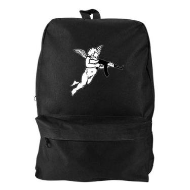 Imagem de Mochila Bolsa Masculina Basica Escolar Pega a Visão Anjo Branco - MP M