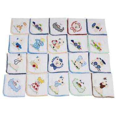 Imagem de FRALDA DE PANO BEBÊ QUADRICULADA BORDADA 70 x 70Cm COM CROCHÊ - Dugu, 