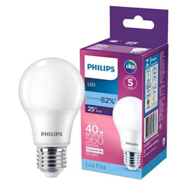 Imagem de Kit 12 Lampadas Led Bulbo 7W 560Lm Bivolt Philips, 127/220V, BRANCO-FR