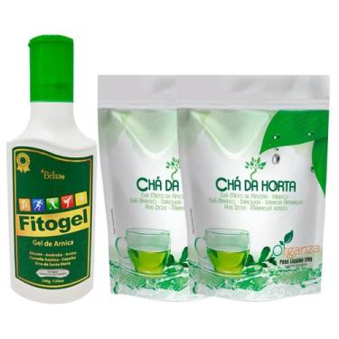 Imagem de Kit 1 Fitogel Gel de Arnica Bélia + 2 Chá da Horta Misto Organza Alime