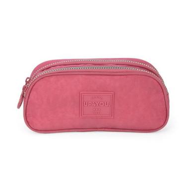 Imagem de Estojo Duplo Juvenil Feminino Up4you, Rosa