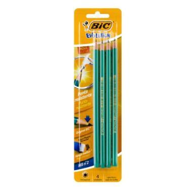 Imagem de Lápis Bic Preto Evolution HB Nº2 com 4 Unidades
