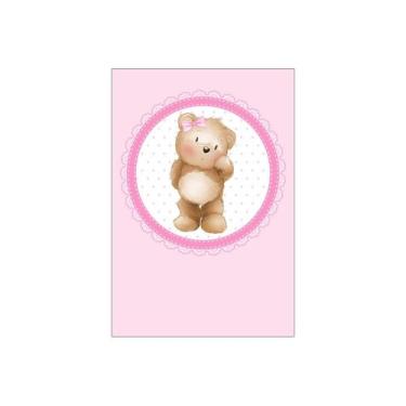 Imagem de Painel De Festa Vertical 1,50 x 2,20 - Ursinha Cute Rosa Claro 059 - V