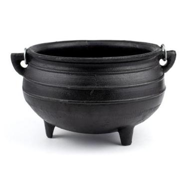 Imagem de Caldeirão Wicca da Bruxa de Ferro Tripé Alça N.4 1,6 Litros - Lua Míst