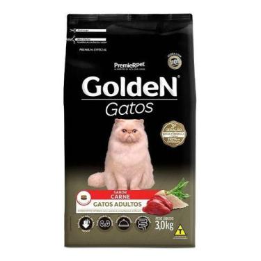 Imagem de Ração Golden Gatos Adultos Sabor Carne 3kg - Premier