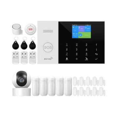 Imagem de Sistema De Alarme Sem Fio Para Casa Inteligente Tuya GSM WiFi Compatív