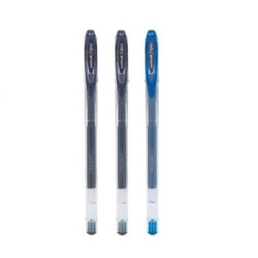 Imagem de Kit 03 Canetas Gel Uni Ball Signo Neo 0.7mm  Ponta Fina Um-120 Escrita