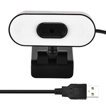 Imagem de Câmera de Mesa HD 1080P Com Foco Automático, Webcam de Vídeo Ao Vivo Full HD para Aulas On-line, Reuniões Remotas, Reprodução de Cores, Plug and Play, Microfone Com Redução de