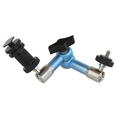 Imagem de Haoge Braço mágico articulado de fricção ajustável de aço inoxidável de 17,78 cm para câmera DSLR Rig Monitor LCD Luzes LED Flash Microfone TPCAST HTC Vive Vive Pro estação base lightinghouse azul