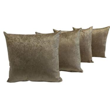 Imagem de Kit 4 Capas De Almofadas Decorativas Suede Lisas 60x60 Super Grande - 