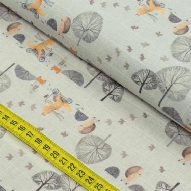 Imagem de Tecido Fralda Estampada - Raposinha (0,50x0,75) - Ibirapuera Textil
