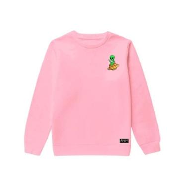 Imagem de Blusão Moletom Infantil Saturno Et Personalizado sem Capuz gola Redond