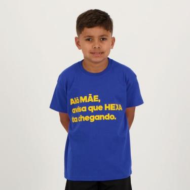 Imagem de Camisa Brasil Alo Mãe Infantil Azul - Licenciados, 13  ANOS