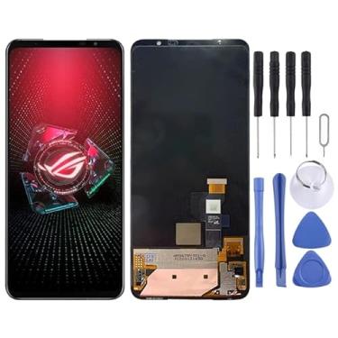 Imagem de Substituição da tela móvel Tela LCD original para o telefone for ASUS Rog 5 ZS673KS I005DA com Digitalizer Full Assembly (Black) Ecrã LCD