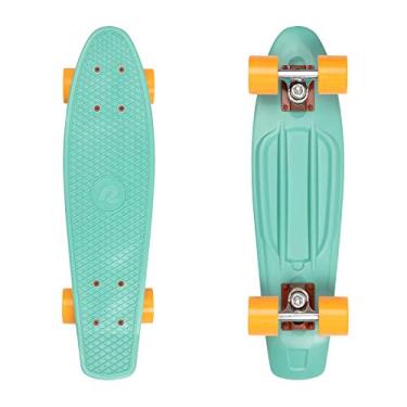 Imagem de Retrospec Skate Quip 57 cm e 68,5 cm clássico retrô plástico Cruiser skate completo com rolamentos ABEC 7 e rodas de poliuretano