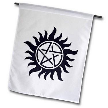 Imagem de 3dRose fl_193333_2" Símbolo sobrenatural, bandeira de jardim, 45 x 68 cm