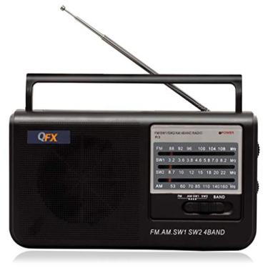 Imagem de QFX Rádio AM/FM retrô R-3, preto