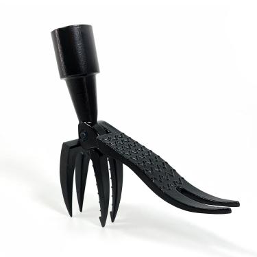 Imagem de CNSYZX Ferramenta de remoção de ervas daninhas de alta dureza - Substituição manual da cabeça da ferramenta extrator de ervas daninhas - Design de cabeça de aço com 4 garras, preto