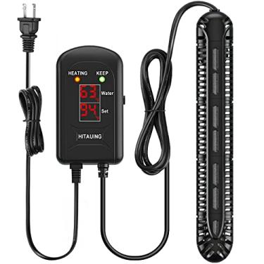 Imagem de HiTauing Aquecedor De Aquário, Aquecedor De Tanque De Peixes De 300 W Com Display Digital Led E 5 Proteção De Segurança, Aquecedor De Aquário Submersível Com 2 Ventosas E Cabo De 8,2 Pés Para Tanque D